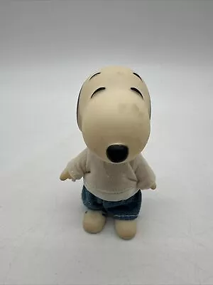 Vintage Applause Peanuts SNOOPY Charlie Brown 3.5” Vinyl Figure Philosophy Doll • $14.95