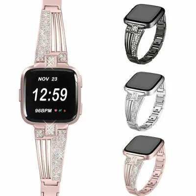 $16.99 • Buy For Fitbit Versa 2 /lite Stainless Steel Strap Metal Wrist Watch Band Bracelet