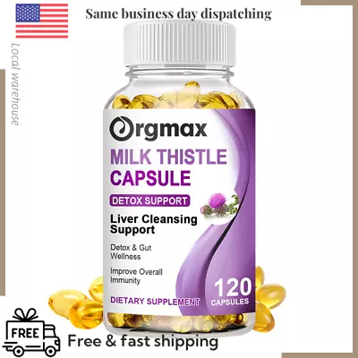 Milk Thistle Capsules Liver Detox Liver Support Natural Cleanse Immunity Support • $13.29