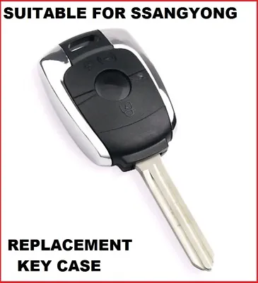 $17.95 • Buy Suitable For Ssangyong Remote Car Key Case SHELL Suit Actyon SUV Kyron Rexton