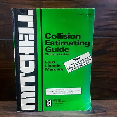 VINTAGE Oct 1980 MITCHELL COLLISION ESTIMATING GUIDE • $7.68