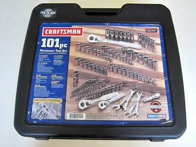 Vintage Craftsman 101pc Metric & SAE Socket Set 1/4  3/8  1/2  Drive 33101 USA • $299