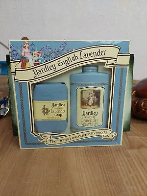 Vintage NOS Yardley English Lavender 3.5oz Soap & 3.5oz Perfumed Talc Gift Set • $24.99