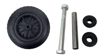 14  Black Puncture Proof Wheelbarrow Wheel + 150mm Axle Set  • £18.95