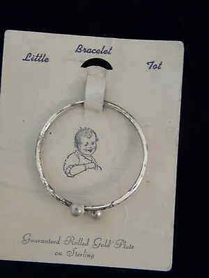 Vintage 1920's Baby Bracelet Sterling On Original Card • $11.50