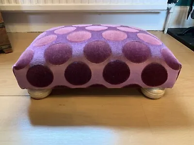 Upholstered Purple Footstool/Foot Rest 40 Cm X 28cm X 14cm • £40