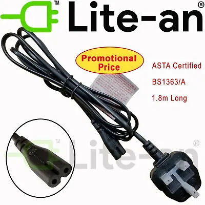 £5.19 • Buy 2 Pin Mains Cable Lead Power Cord UK Plug For Sony Playstation PS2 PS3 PS4 Slim