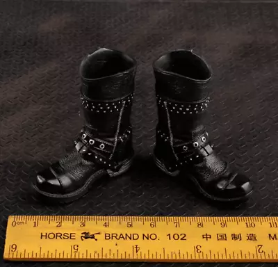 GK010 DAM 1/6 Shoes Solid Boots Model For 12'' Gangster Kingdom Rungel Block 4 • $32.15