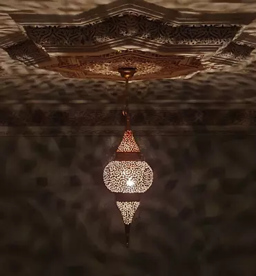 Moroccan Pendant Brass Light Moroccan Lamphanging Lamp Moroccan Ceiling Lamp • $280