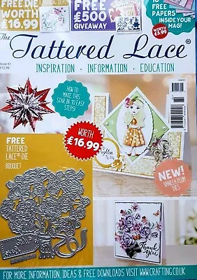 Tattered Lace Magazine Issue 61.   With Dies And Papers. Reduced To Clear. New • £5