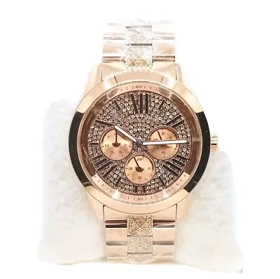 Michael Kors Brynn Womens Glitz Pave Crystal Rose Gold Pyramid Band MK7261 • $119