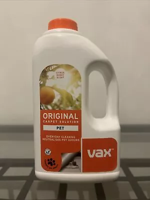 Vax Pet Carpet Cleaner Solution Shampoo Original Citrus Burst Scent 1.5L    • £9.50