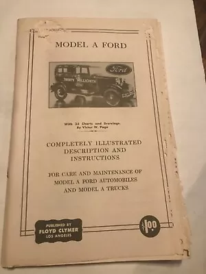 1914 Original Ford Model A Manual Owner's Operators Manual • $9