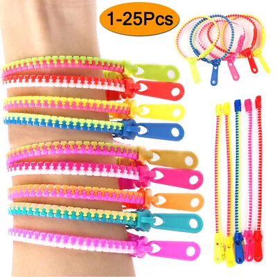 1-25x Sensory Zipper Fidget Bracelet Zip Stim Toys Stress Anxiety Relief Autism • £1.99