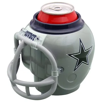 Dallas Cowboys NFL Mini FanMug Desk Caddy Helmet Removable Cup Gray / Blue • $27.99