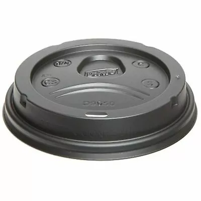 50 LIDS  Dixie To Go® D9542 Domed Hot Cup Plastic Lids Black Fits 12oz./16oz. • $8.99