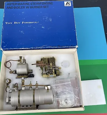 Aster Model Marine Live Steam Engine And Boiler W/ Burner Set AME-II AMB II Box • $1899