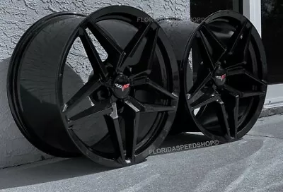 Gloss Black Carbon Flash C7 ZR1 Corvette Wheels FITS: C6 Z06/GS/ZR1 19X10/20X12  • $1319