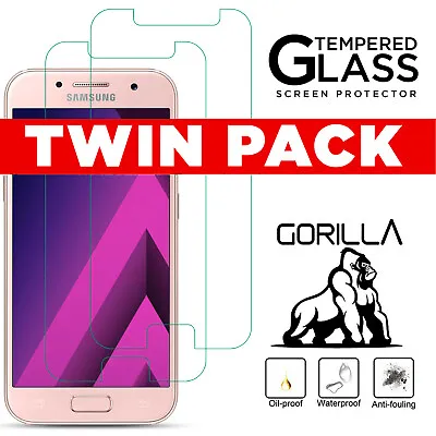 Tempered Glass Screen Protector For Samsung Galaxy A3 2016 A5 2017 A6 A8 A9 2018 • £2.99