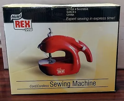 NEW! MINI REX Cordless RED SEWING MACHINE SMARTEK 54-0185-6 • $5.99