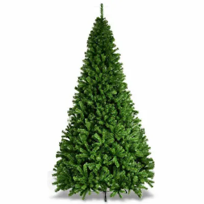 Costway 2132 9ft PVC Artificial Christmas Tree Hinged With Metal Legs - Green • $149
