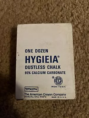 Vintage Hygieia Dustless Chalk Dixon The American Crayon Company Nos • $5.99