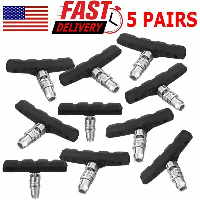 $7.59 • Buy 5 Pair Mountain Bike  Cycling V Brake Holder Pads   Rubber Durable  Performance