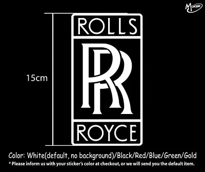 ROLLS ROYCE Stickers Reflective Logo Decals 15CM Sign Sticker Best Gifts • $5.99