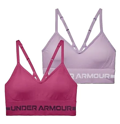 Ladies Under Armour Seamless Low Impact Longline Sports Bra Sizes From 8 To 16 • £22.07