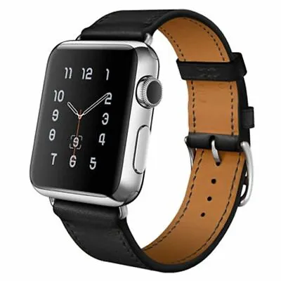 $16.99 • Buy Leather Watch Band Belt Single Double Tour For Apple Watch Series 7 6 5 4 3 8 SE