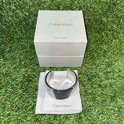 £30 • Buy Calvin Klein Fine Jewellery Silver Tone Open Bangle / Bracelets Sz: S