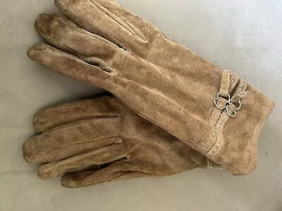 Brown Suede Gloves By Accessorize • £5