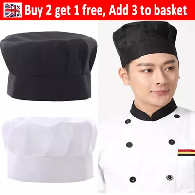 Cook Men Women Kitchen Baker Chef Elastic Hat Dustproof Caps Catering PractiAU • £3