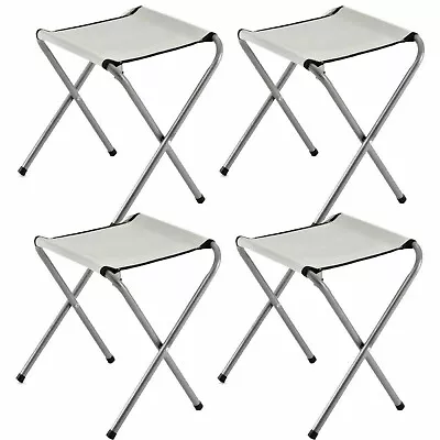 4 X Portable Table Chair Stools Camping Dining Outdoor Garden Picnic Party BBQ • £9.99