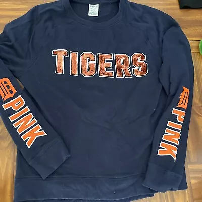 Victorias Secret PINK Bling Sequins Detroit Tigers Sweatshirt Small • $15