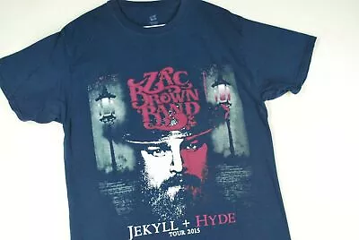 Zac Brown Band Jekyll & Hide Concert Tour T Shirt 2015 Blue Mens M Country Rock • $12.99