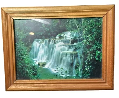Vintage Framed Light Up Motion Waterfall Picture Frame Shadow Box 12”x9” • $69.99