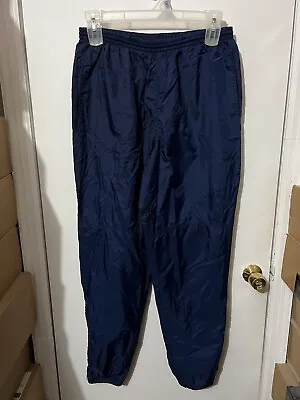 EUC Vintage 90’s Men’s Nike Track Windbreaker Pants Navy Blue Running Sz L • $24.50