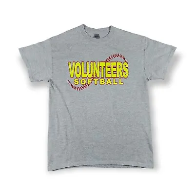 Gildan Softball Volunteers Gray T Shirt Adult Size Medium • $5.99