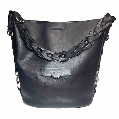 Rebecca Minkoff Utility Convertible Bucket Shoulder Crossbody Bag Braided Strap • $69