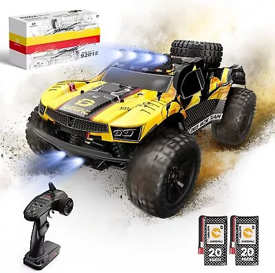 DEERC 9201E 1:10 RC Car With Lights 48 Km/h 4x4 Off-Road Monster Crawle RC Auto • $84.99