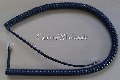 Dark Grey Curly Telephone Handset Cord  (Coiled) For Samsung DCS Telephones • £3.95