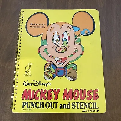 Vintage 1988 Mickey Mouse Punch Out And Stencil • $19.95