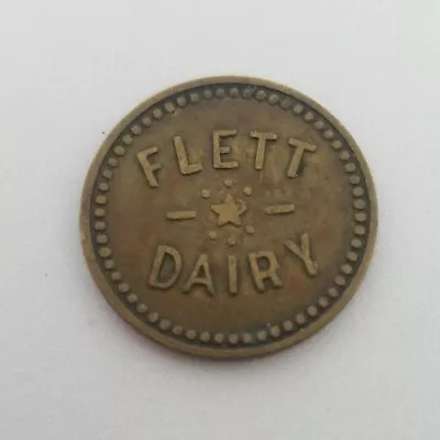 Flett Dairy Good For 1 Quart Milk Trade Token Coin • $18.50