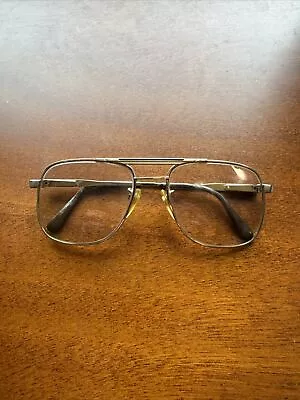 Vintage Stetson Zyloware 057 Gold Men's Aviator Eyeglass Frames • $19.99