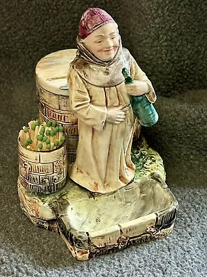 German/French? Majolica Figural Match Safe • $65