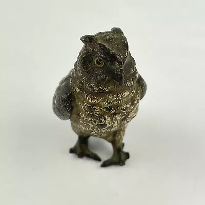 Antique Austrian Cold Painted Bronze Owl Figure 5.3cm • £95