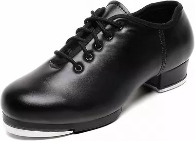 Mens Split Sole Jazz Tap Dance Shoe Black Leather  • $37.99