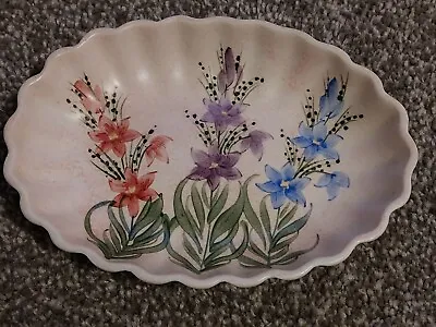 £4.80 • Buy Vintage Radford Hand Painted Oval Scalloped Dish..flower Patterned