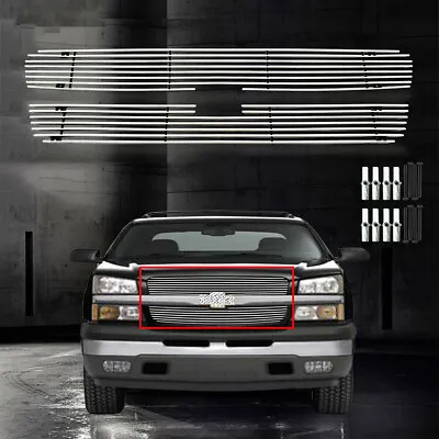 Fits 2003-2005 Chevy Silverado 1500/2003-2004 2500 Billet Grille Upper Grill • $65.99